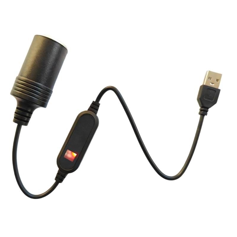 USB 5V To 5/9/12V Power Converters Cable With Car Socket Connectivity For Electronic Devices Like DashCam And Fan