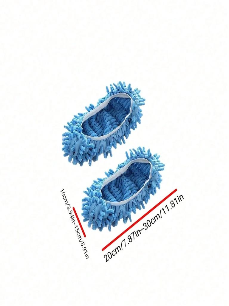 2Pcs Mop Slippers, Soft Washable and Reusable Microfiber Foot Socks, Suitable for Cleaning Dust in Bathrooms, Kitchens, and Bedr