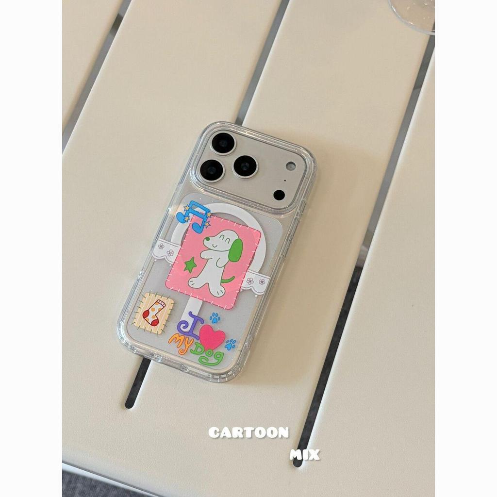 Patch Puppy Magnetic Phone Case for iPhone 12/13/14/16/11 Pro Max (Apple Compatible)