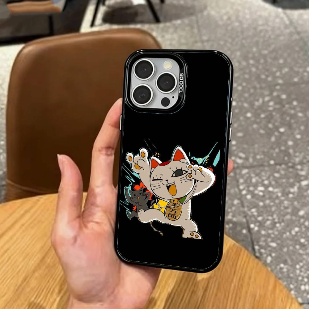 T-Turbo Cat G-Granny Funny Phone Case For iPhone17,16,15,14,13,12,11 Plus,Pro Max Colored Silver Plated Inside Cover