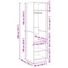 Wardrobe In Sonoma Oak Finish 50 X 50 X 200 Cm Particleboard