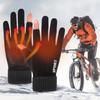 Touch Screen Electric Heated Hand Warmer Non-Slip USB Rechargeable Heated Motorcycle Gloves 2 Finger Heated Gloves for Women Men