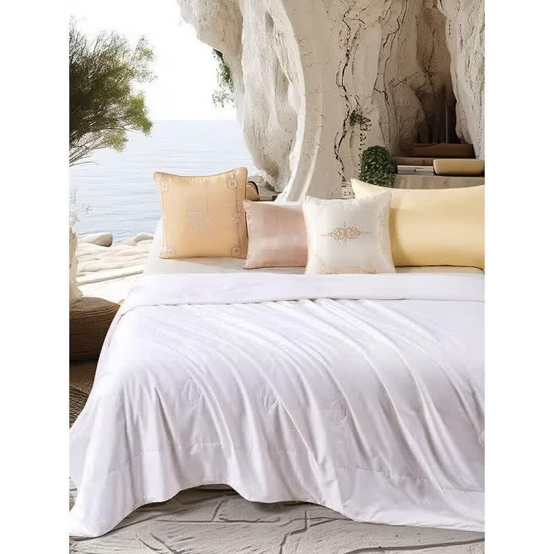 FUANNA 100% Tussah Silk All-Cotton Summer Quilt