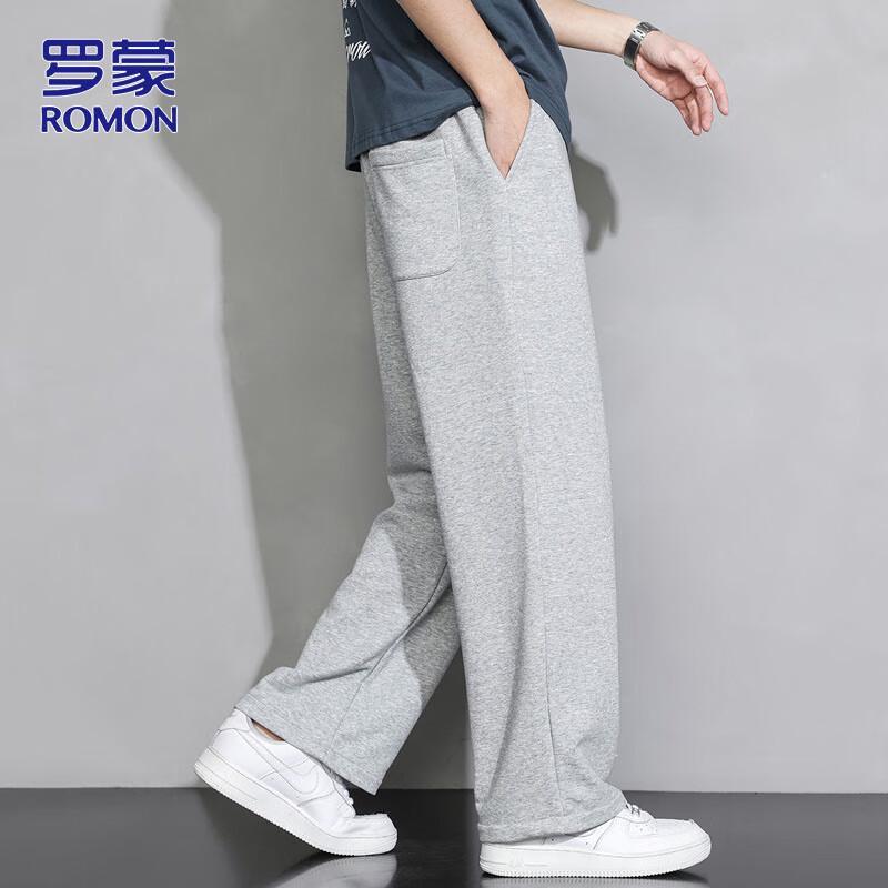 ROMON Men's Autumn/Winter Loose Straight Leg Sweatpants