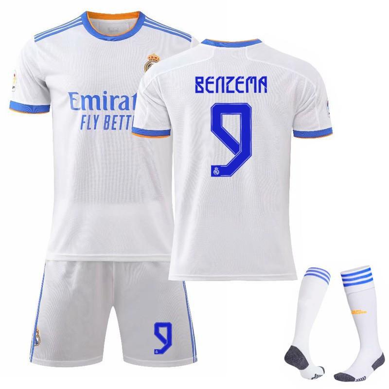 21-22 Home White 9 Benzema 10 Modric 7C Ronaldo Jersey 20 Vinicius Football