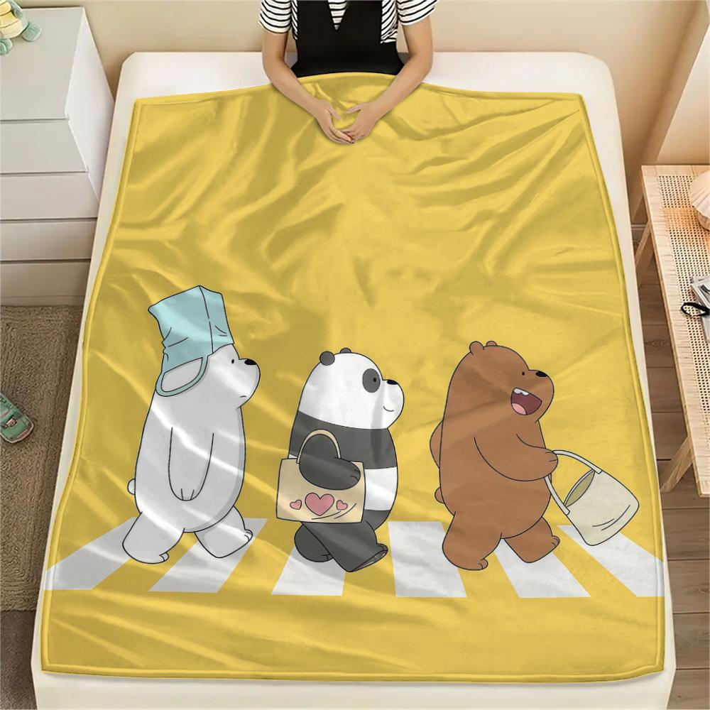 We Bare Bears2 Flannel Blanket, High Quality Comfortable for All Seasons, Home Decor, Warmth and Comfort