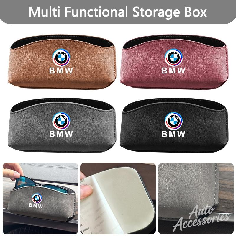 Multi-Functional Car Eyeglasses Organizer Box Auto Emblem Storage Accessories For BMW 50th Anniversary 3 5 7 Series E83 F16 E70 z4