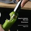 Heißer Edelstahl Paprikaentkerner Tragbarer Zucchini Gurken Entkerner Spezielle Küchenhelfer mit Wellenschliff Haushaltshelfer
