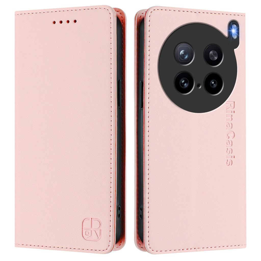 For Vivo X200s 5G Leather Case RINACASIS RC01 Phone Cover with RFID Blocking Wallet Stand