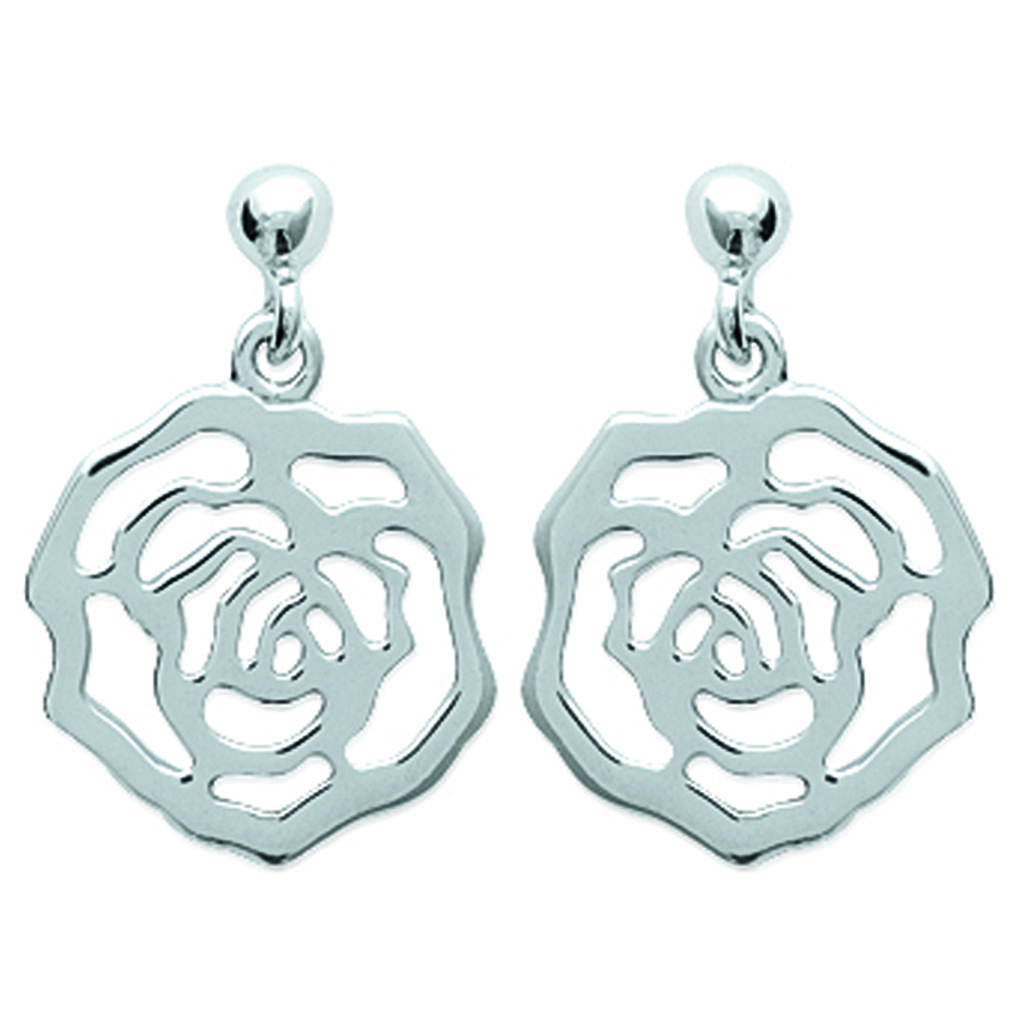 Les Trésors De Lily [I9778] - Silver 'Flora' Silver Earrings (rhodium-plated) - 20x13 Mm