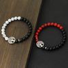 Neues Mode-Lebensbaum-Armband für Herren Zweifarbig Natürliche Tigeraugen Obsidianstein Armband Glücksbringer Roter Howlith Charm Armband Pulsera