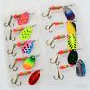 Lure Spoon Set10PCS 6CM 3.3GRotating Sequin Hand-cranked Metal Lure, Bionic Bait, Fishing Lure