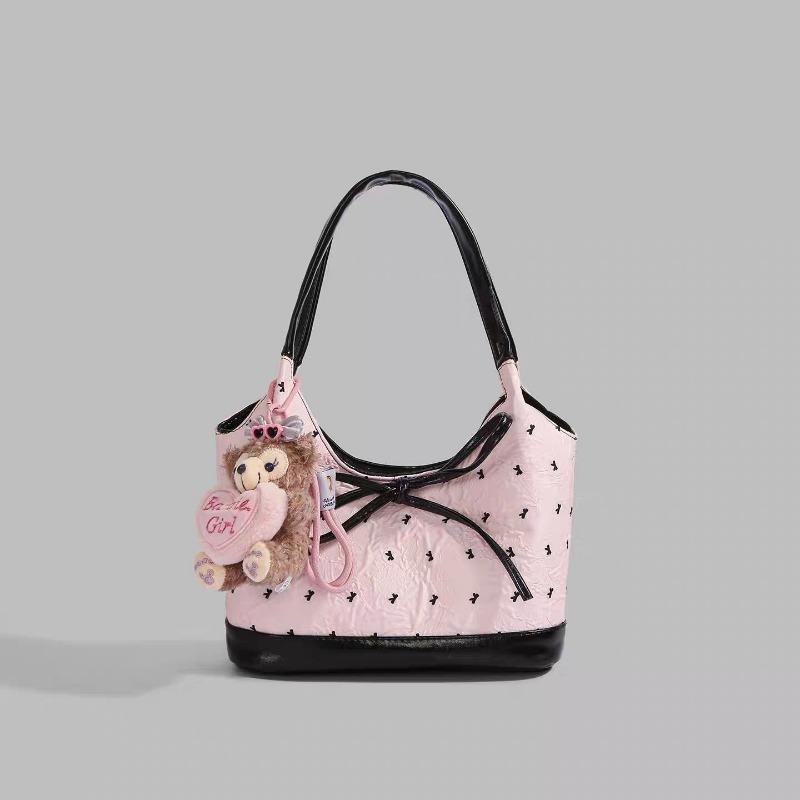 

Сумка под мышкой в балетном стиле, Модная корейская сумочка для весны и лета, Универсальная сумка через плечо для поездок на работу розовый