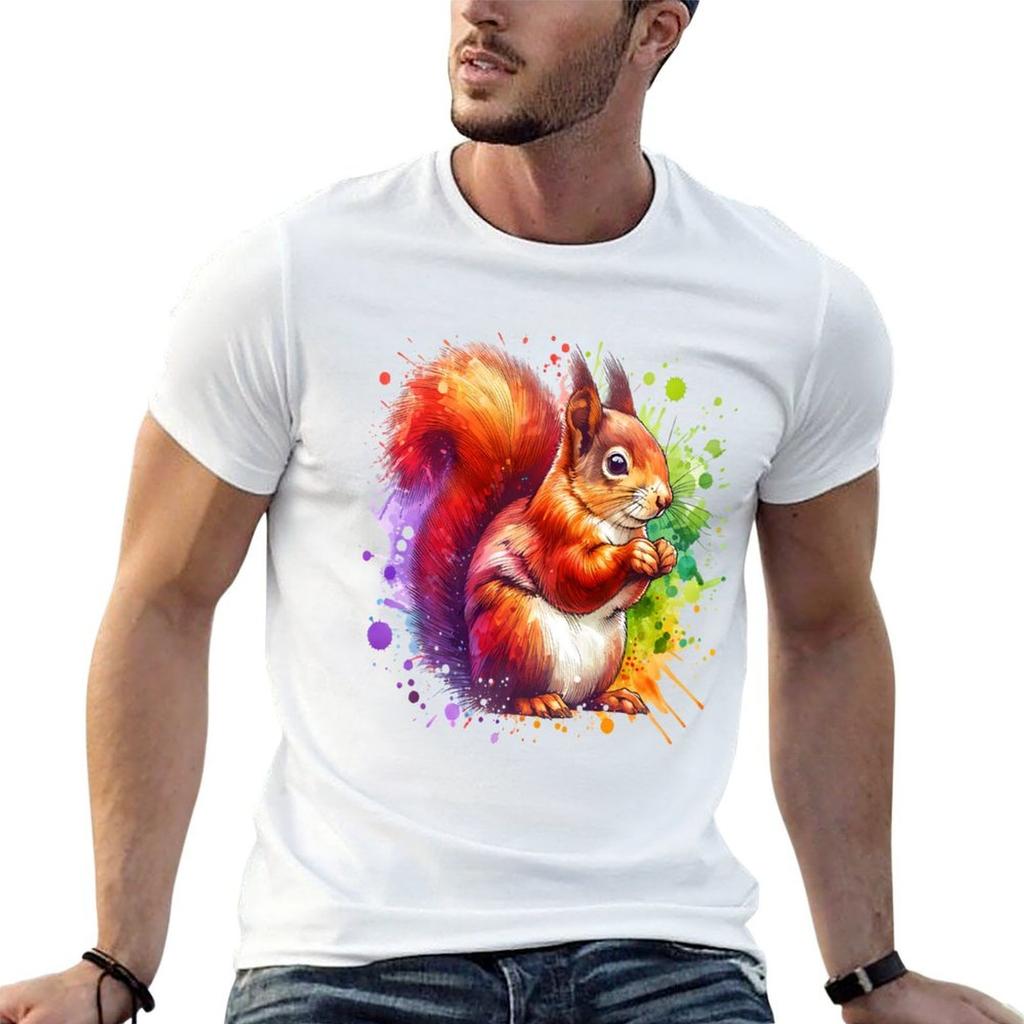 Squirrel Animal Cute Tshirt Comfortable Workout Short Sleeve Shirt
