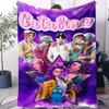 K-POP Demon Hunters Flannel Throw Blanket Huntrix Tiger Soft Warm Sofa Bed Cover Travel Camping Home Leisure for Girls Fans Gift