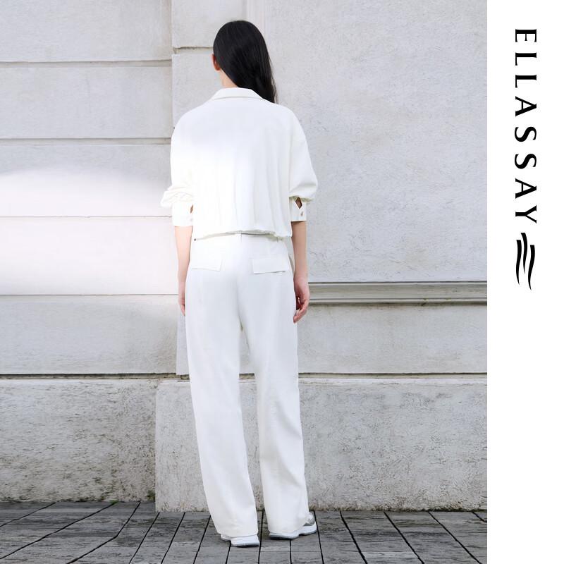 ELLASSAY 2026 Early Spring Cotton Blend Straight-Leg Pants