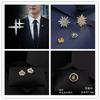 Men's Suit Brooch Groom Wedding Collar Flower Korean Version Wedding Collar Pin Suit Pin Brooch Simple Badge Accessories