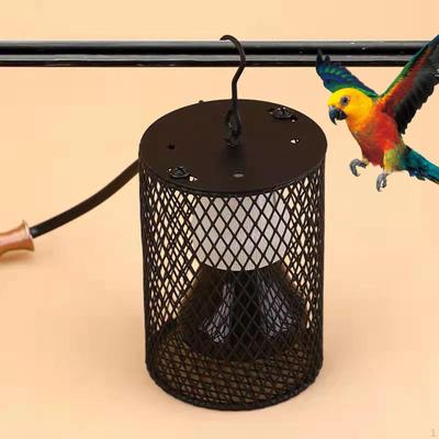 Reptile Heat Lamp Guard Heating Holder Light Mesh Cage Basking Cover for Snake