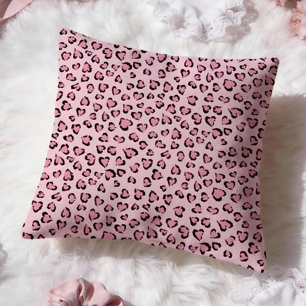 Leopard Print Pattern Cushion Cover Premium Comfort Reversible Pillow Cove Two In One Design for Any Room Car Interior