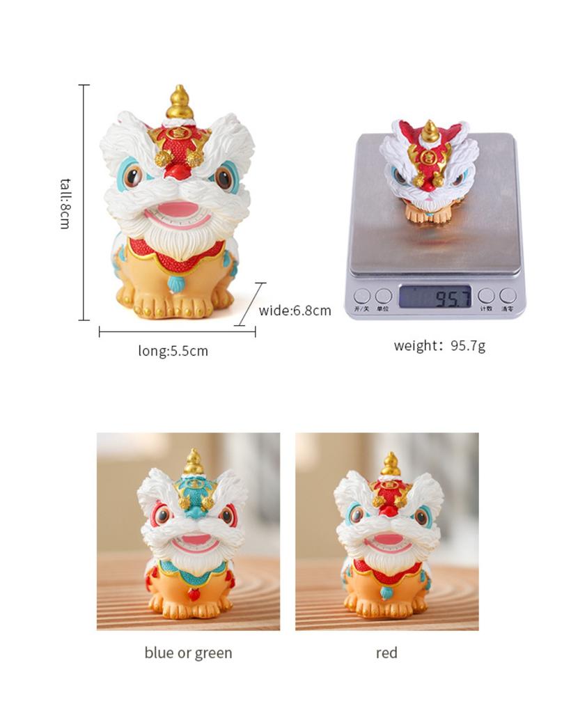 Lion Awakening Ornament, Chinese Style Desktop Decoration, Friend Gift