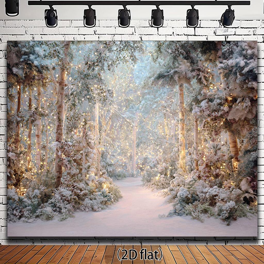 2D-Ebene, 1 Stück Hintergrundstoff im Winterwunderland-Thema, geeignet für Festival-Feierveranstaltungen