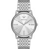 Minimalist Silver Stainless Steel Men's Quartz Watch AR11599