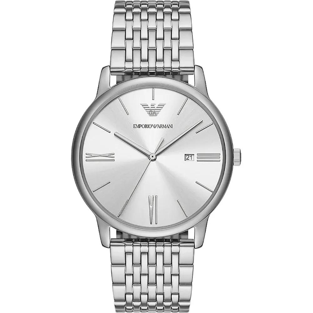 Emporio Armani Minimalist Silver Stainless Steel Men s Quartz Watch AR11599 серебряный