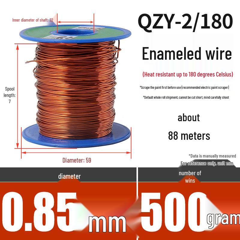 180° Värmebeständig Emajlert Rund Koppartråd, QZY-2/180