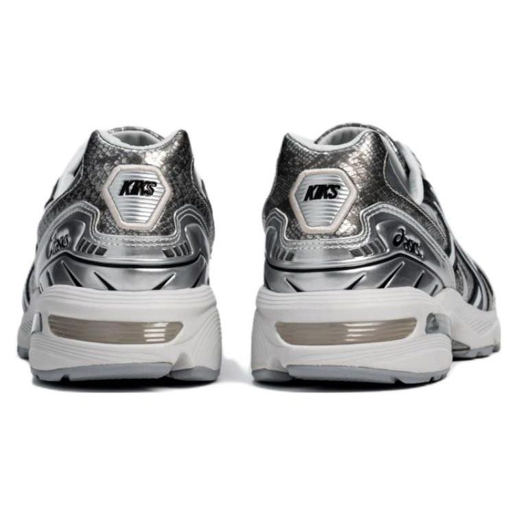 Asics Kiks X  Gel-1090 V1 Fabric Synthetic Leather Transformation Blade Low-Top Lifestyle Sneakers Unisex Sneakers Liquid-Silver 1203A214-020