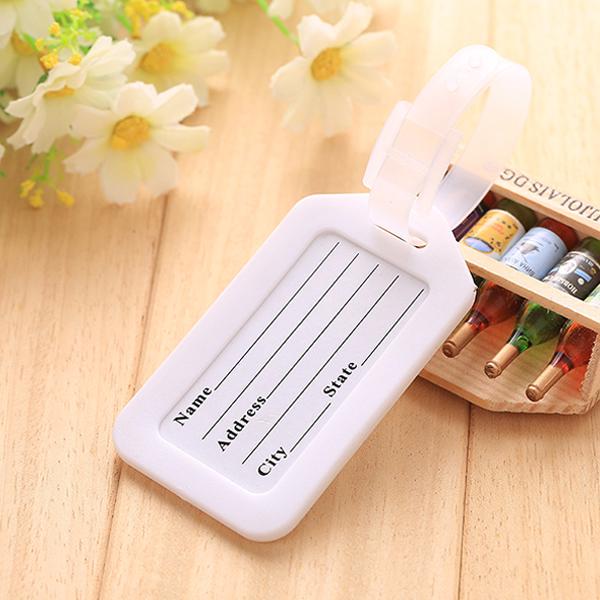 

Власник адреси Пластикові бирки для багажу Шкіряна валіза ID-картка Етикетка з іменем Аксесуари для подорожей Валіза-картка Ювелірні вироби білий