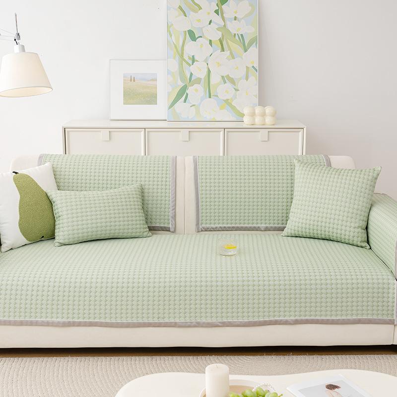 Sofa Cushion Summer Mat Seat Cushion Non-Slip Cool Cushion New Cover Cloth Towel Leather Summer High-End Cushion