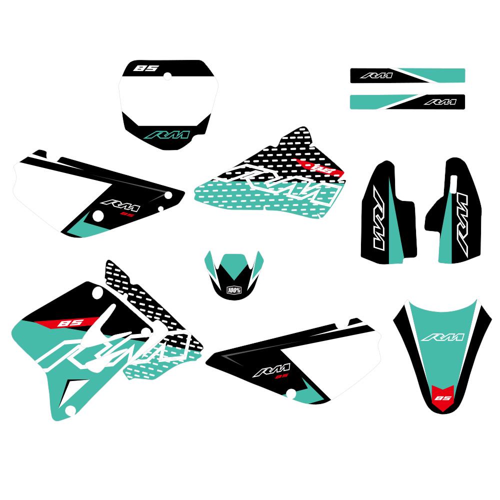 

Fits SUZUKI RM85 2002-2012: Off-Road Motorcycle Modified Fairing Stickers Thick - 29mil