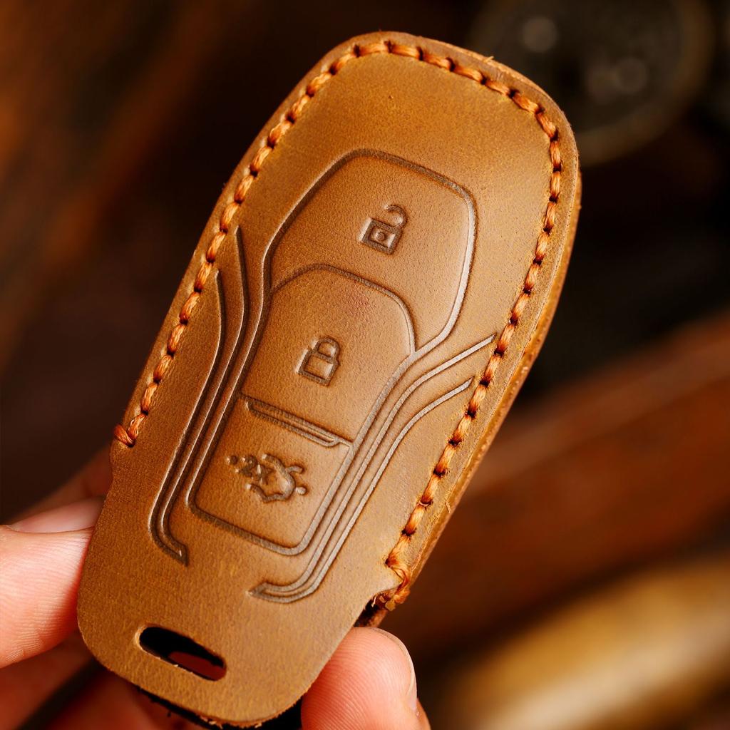 Suitable for Ford Key Set Forrest Mondeo Edge Mustang Explorer Leather Protective Case Buckle