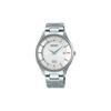 Classic Silver Solar Movement Titanium Strap Men's Watch White Dial SBPX101