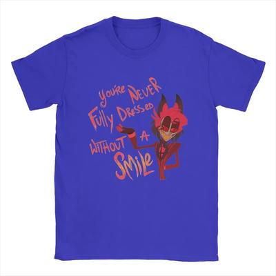 Alastor Hazbins Hotels T-Shirt für Herren Reine Baumwolle Lustiges T-Shirt Rundhals-Tees Kurzarm-Tops 6XL#Farbe