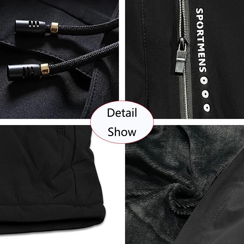 Herren Kapuzen Winterjacken Outdoor Lässiger Wintermantel Herren Fleece Warm Parkas Gute Qualität Herren Winterjacken Größe 6XL