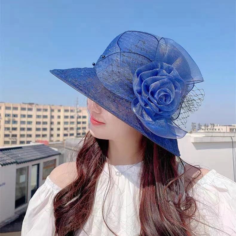 Easter Flower Sun Hat - Ultra-Lightweight, Wide Brim, Sunshade Design for Women - Perfect for Outdoor Seaside Vacations, Spring and Summer Seasons