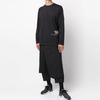 Y-3 Logo Digital Solid Long Sleeve T-Shirt Men Tops Black HF7071
