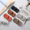Reading Glasses Hanging PU Leather Glasses Case Eyewear Pouch Eyewear Protector Sunglasses Pouch
