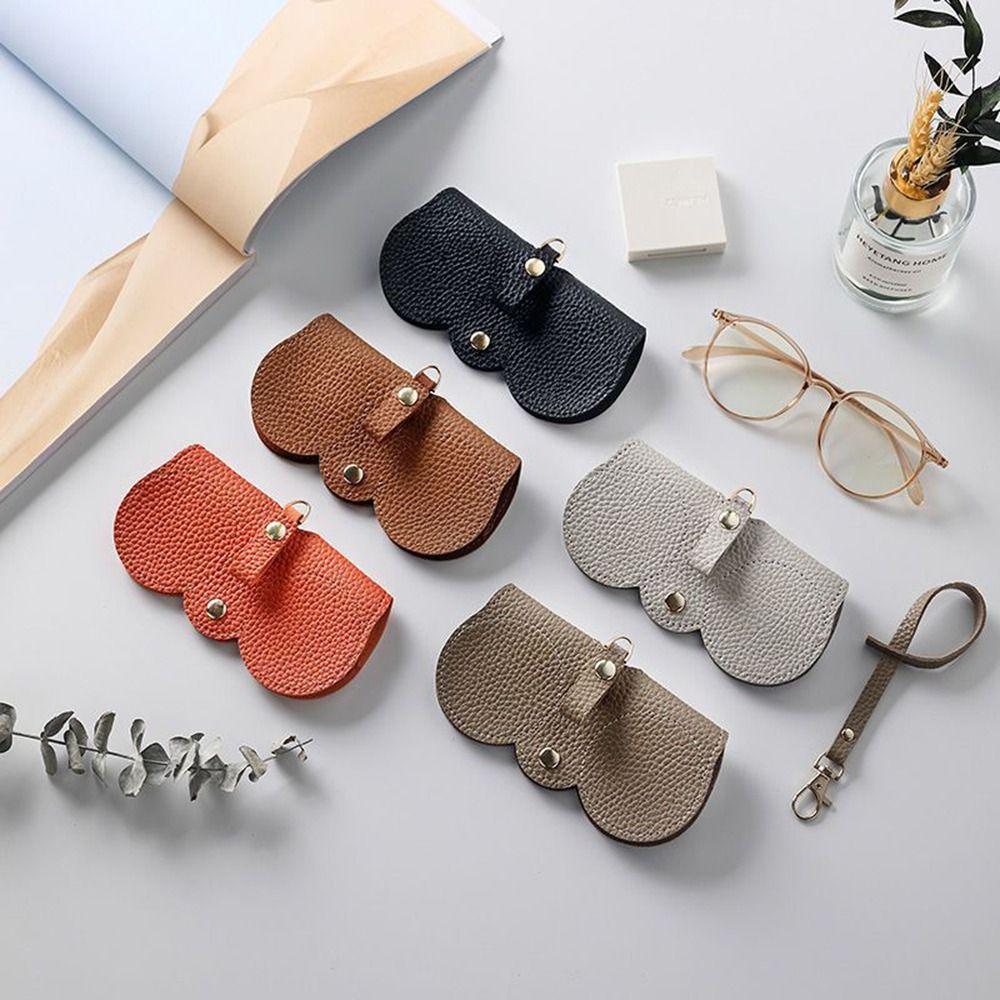 Cover For Women Hanging PU Leather Glasses Case Eyewear Pouch Eyewear Protector Sunglasses Pouch