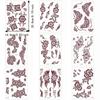 Red Mehndi Stickers Henna Tattoo Stickers Lace Fake Tattoo Red Henna Tattoo Decals  India Mehndi