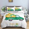 Autumn Pumpkin Truck Bedding Set Boys Girls Twin Queen Size Happy Fall Thanksgiving Duvet Cover Pillowcase Bed Boys Adult