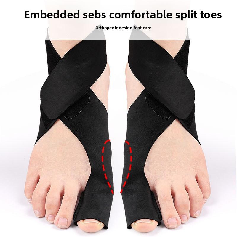 New Day and Night SEBS Big Toe Orthopedic Cover, Hallux Valgus, Toe Splitter, Cross Strap Fit Foot Guard