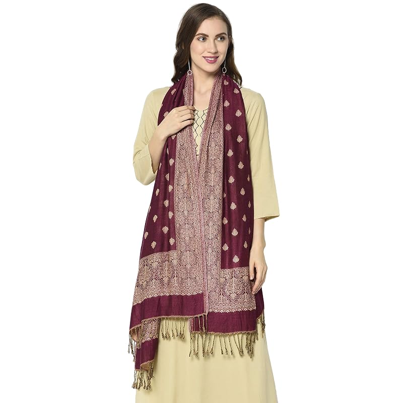 Weavers Villa Damen Rayon Weiche Viskose Sommer/Herbst Schal, Stolen, Schals (Rani), 70cm X 200cm