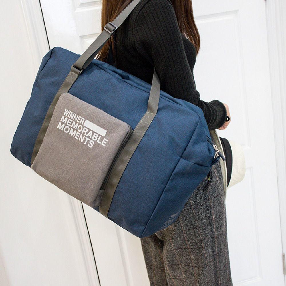 Foldable Travel Duffel Bag Oxford Cloth Travel Luggage Bag Sturdy Clothing Organizing Bag Travel