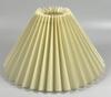 Ceramic Lamp with Retro Pleated Fabric Shade for Living Room or Bedroom Table