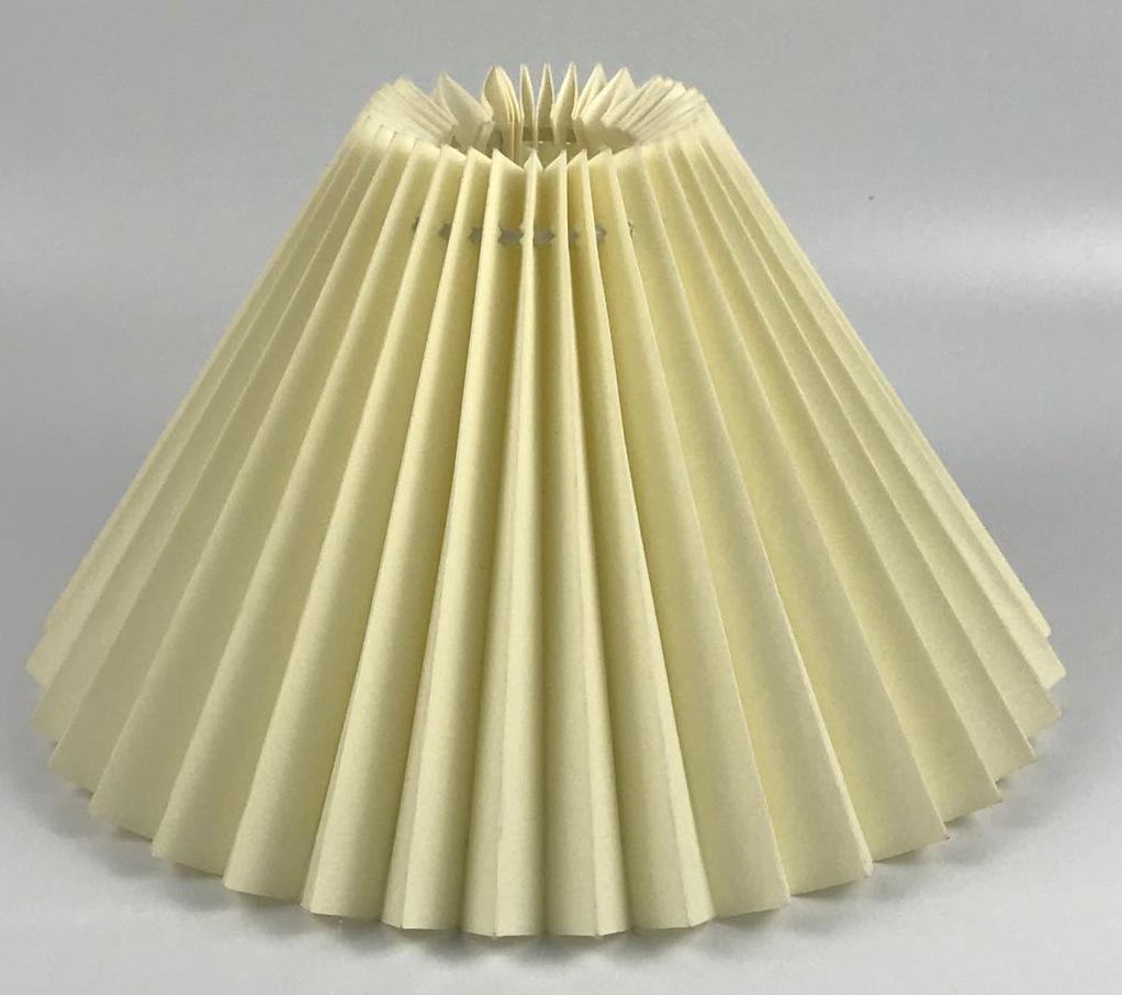 Ceramic Lamp with Retro Pleated Fabric Shade for Living Room or Bedroom Table