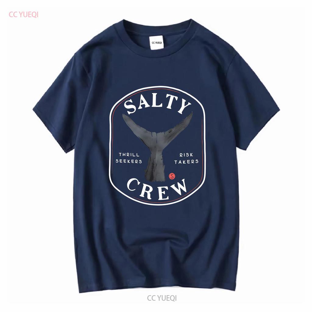 SALTY CREW THRILL SEEKERS RISK TAKERS FISH FISHING TEE T SHIRT Mens M Black vintage Washed homme Stretched designer clothes