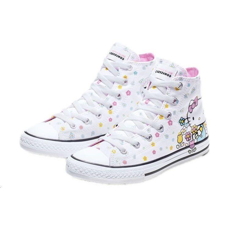 Converse Chuck Taylor All Star Comfortable Versatile Fashion Durable Lightweight High-Top Canvas Shoes Women Sneaker White 664634F