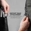 20 Pcs Round Round Carabiner Spring Snap Clips Zinc Alloy Keychain Buckle  Outdoor Activities